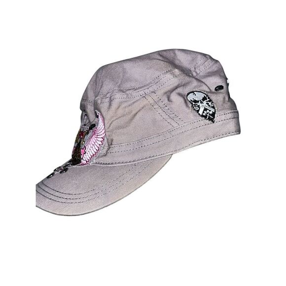 Nice Black Label Pink Brass khaki pink and Black Twill Military Cap Y2K adjustab main image 8